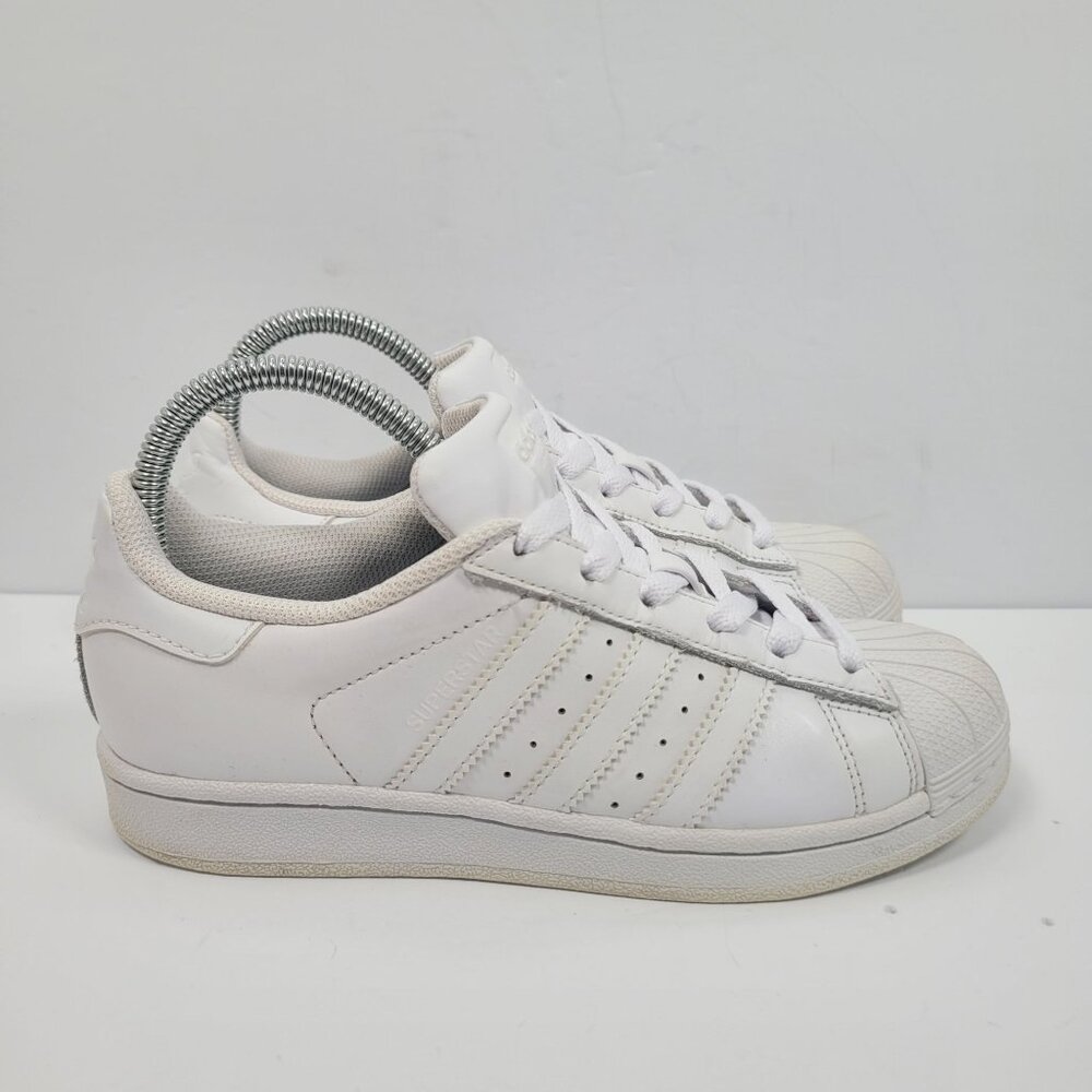 Adidas Superstar Kid's White Leather Sneakers B27136 US Size 4